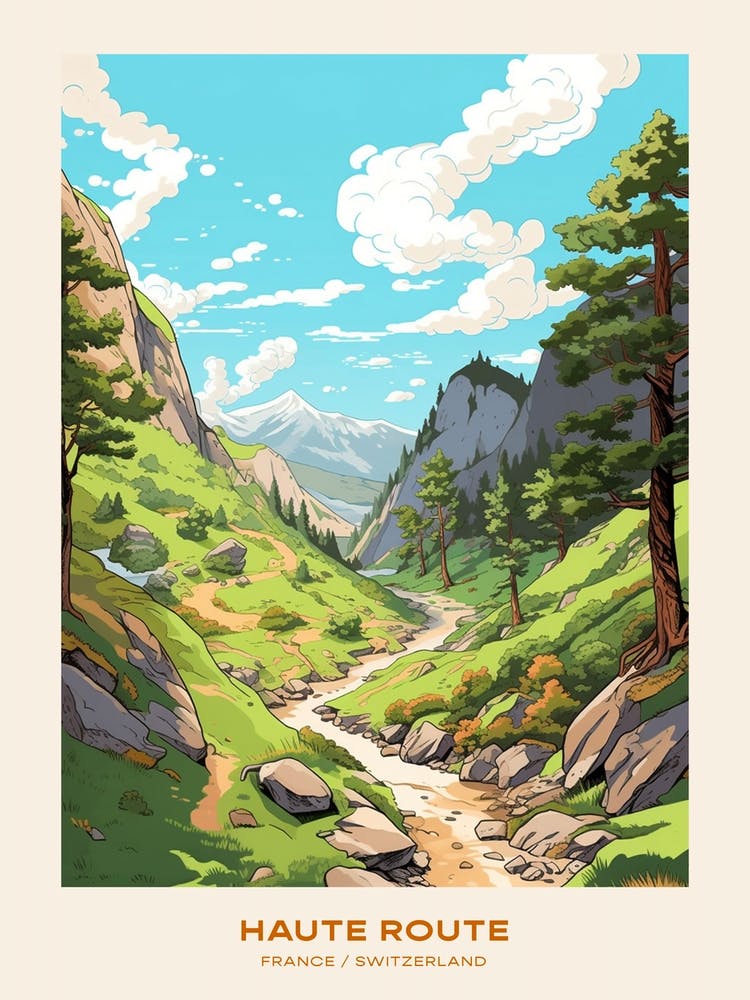 Haute Route France Switzerland 1 Hike Poster