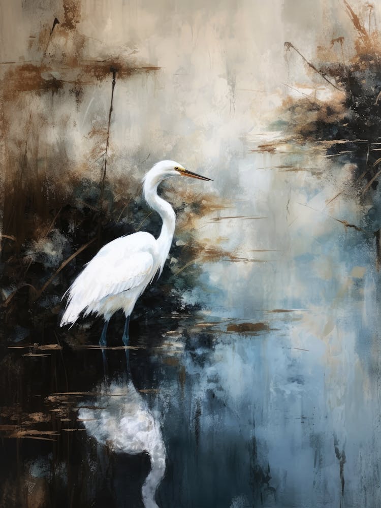 Egret In Lake