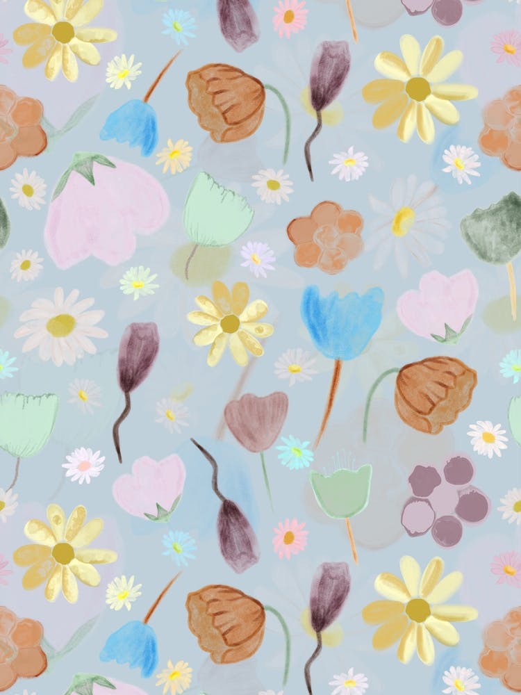 Poppies And Daisies