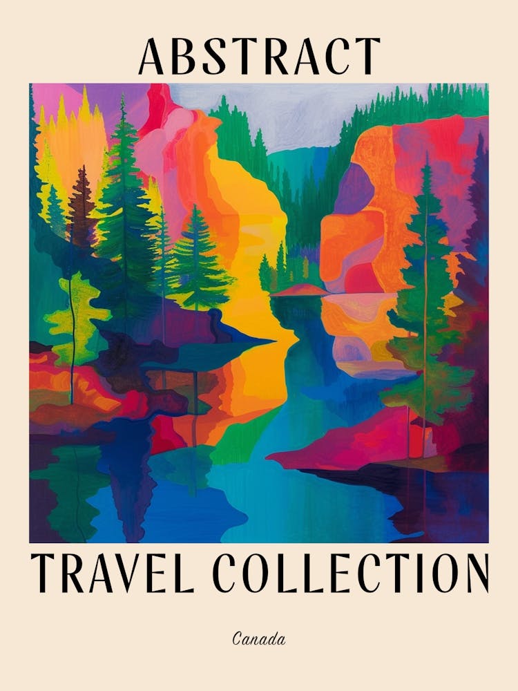 Abstract Travel Collection Poster Canada 2