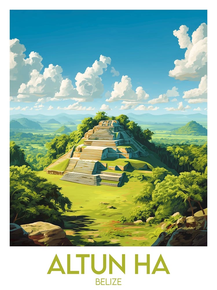 Affiche de voyage Altun Ha
