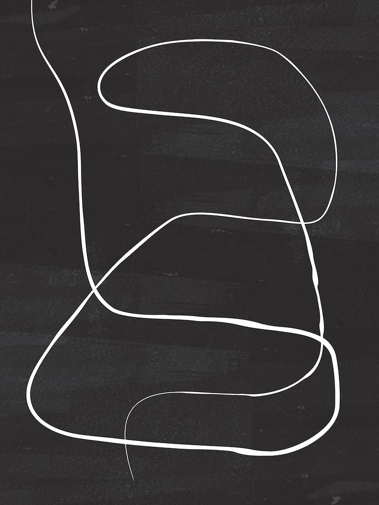 Into The Night Abstract Art Line