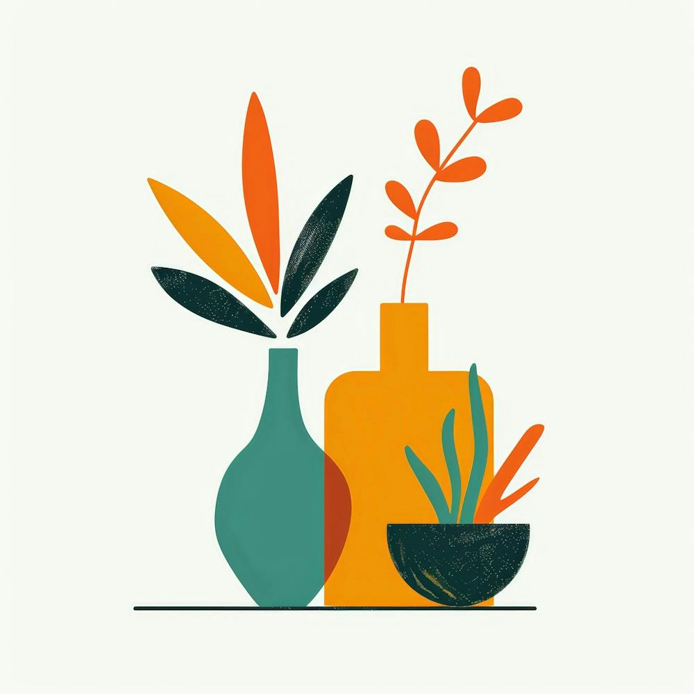 Floral Arrangement In Vases 1