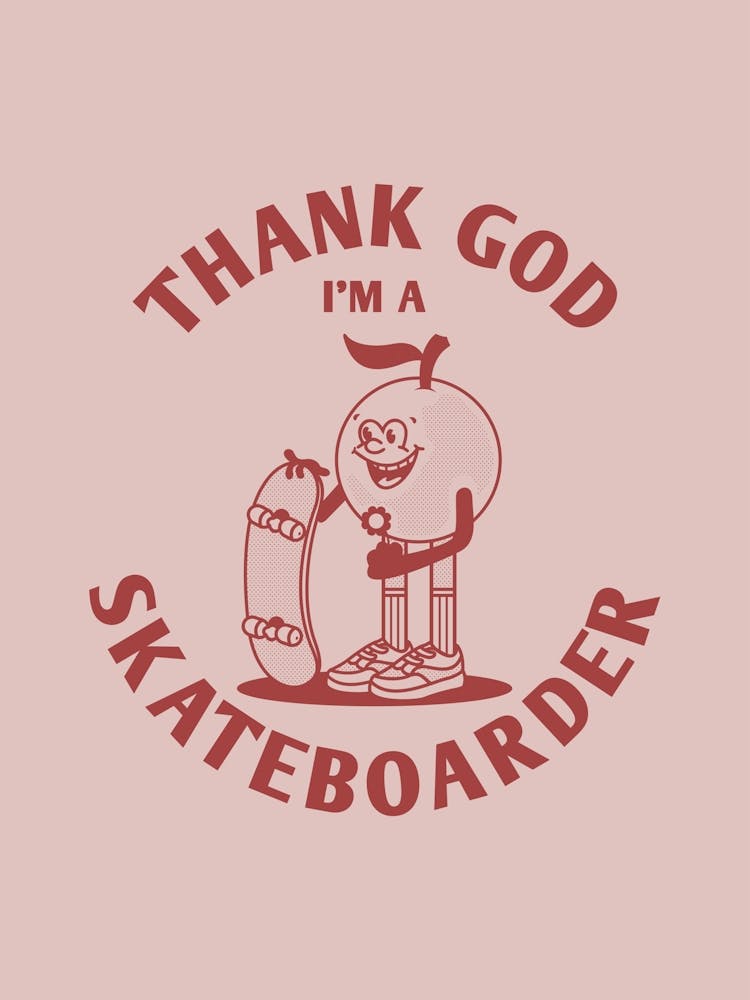 Retro Poster Funky Wall Art Retro Wall Decor I Am A Skateboarder Trendy Retro Groovy Print Vintage Art Retro Art