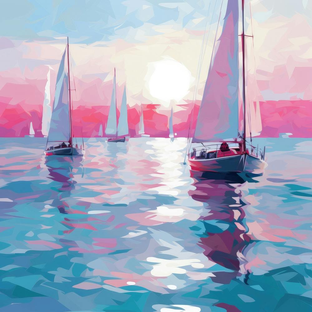 Sailboats At Sunset 3