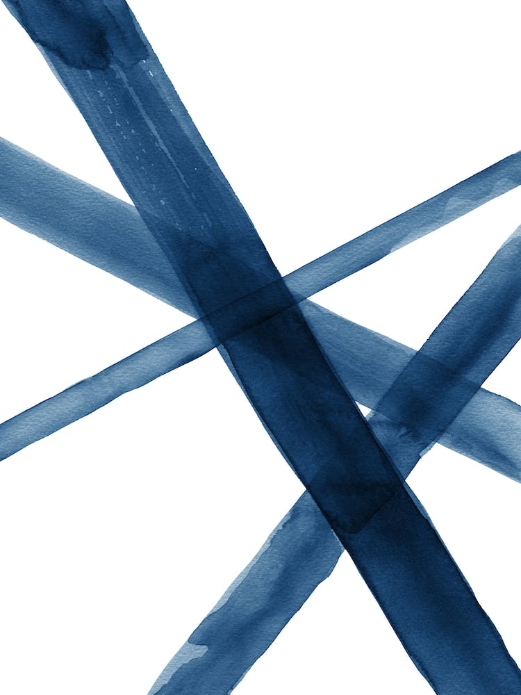 Lignes d'Aquarelle Bleues 3