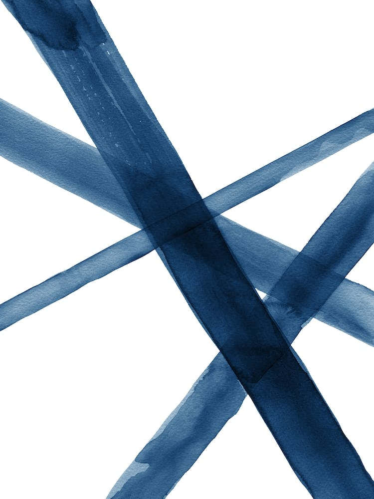 Blue Watercolor Lines 3