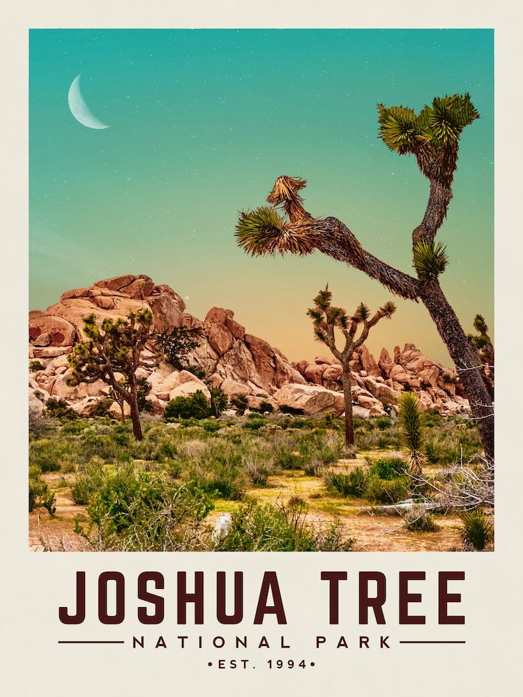 Joshua Tree Minimalist Travel Poster