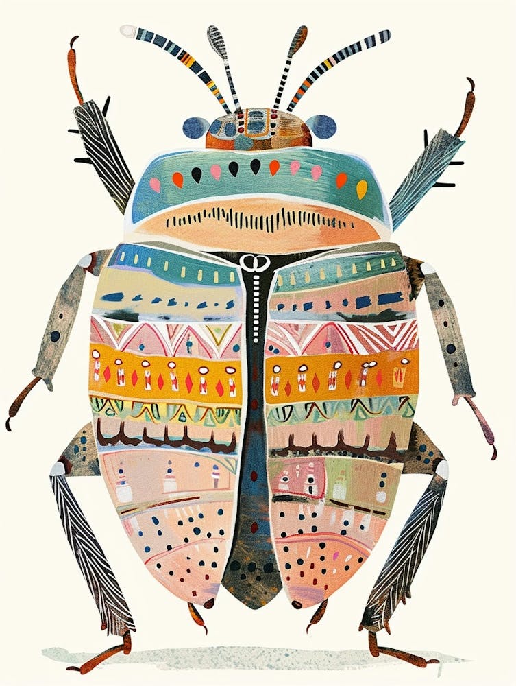 Colourful Insect Illustration Pill Bug 13