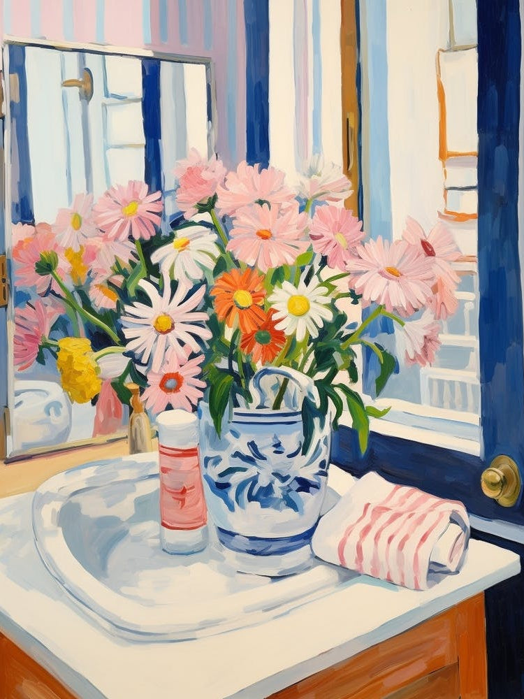 A Vase With Daisy, Flower Bouquet 4