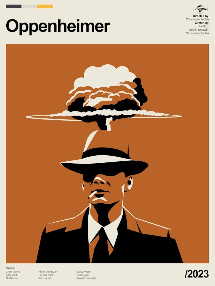 Openheimer - Oppenheimer movie poster minimalist - Christopher Nolan Oppenheimer artwork