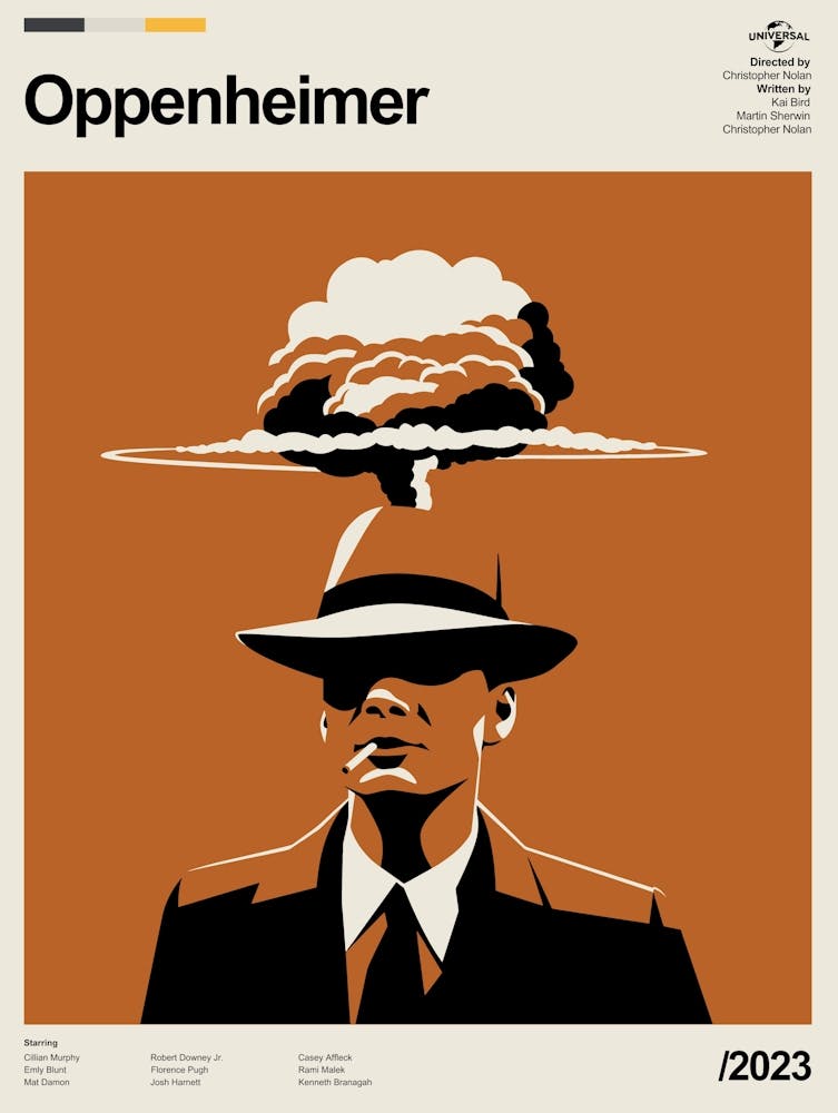 Openheimer - Oppenheimer movie poster minimalist - Christopher Nolan Oppenheimer artwork