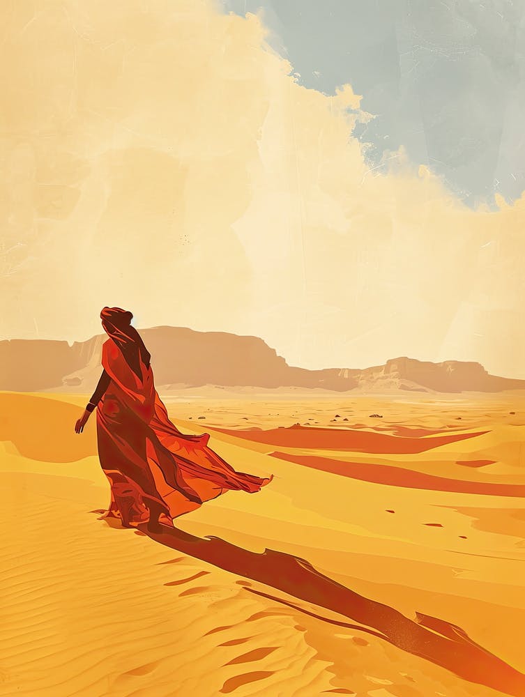 Woman In The Desert