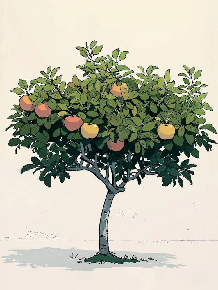 Apple Tree Pixel Illustration 3