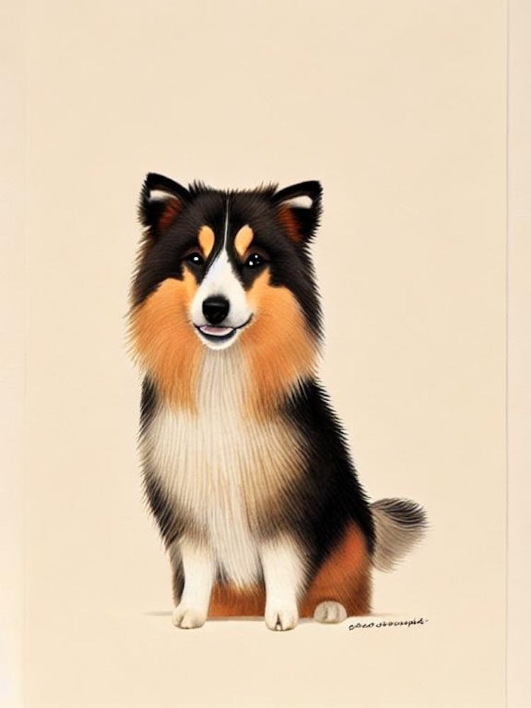 Shetland Sheepdogs Illustration