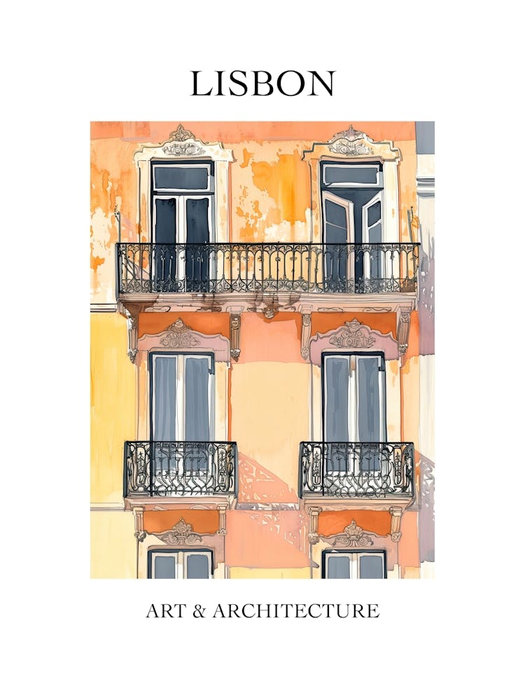 Lisbon Travel And Architecture Poster 3