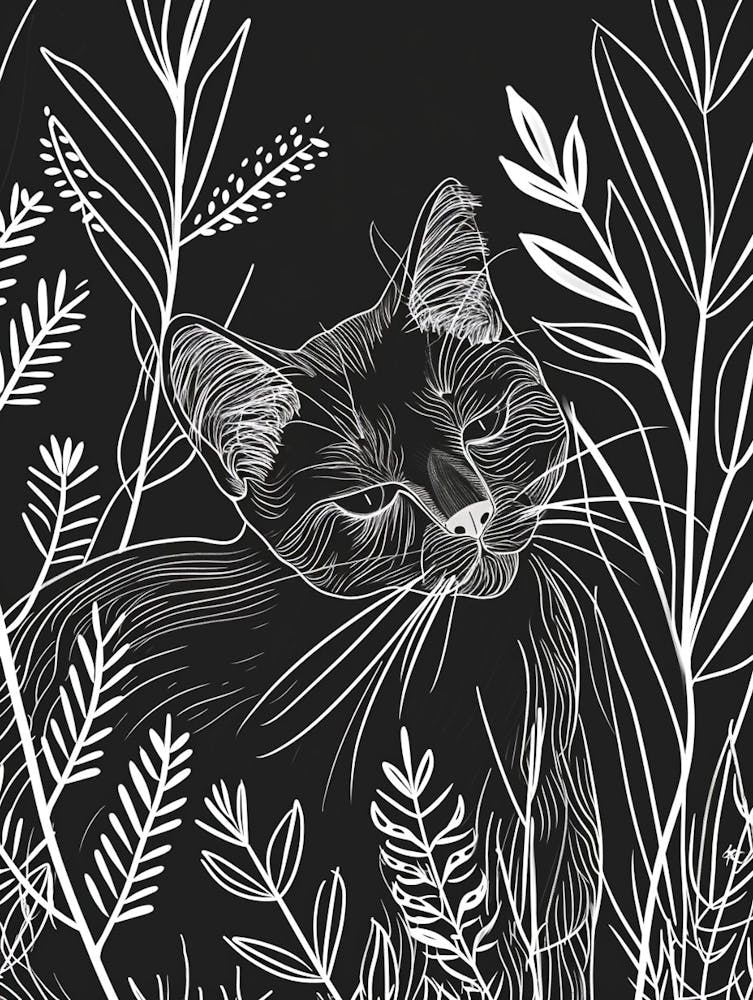 Ragapur Cat Minimalist Illustration 1