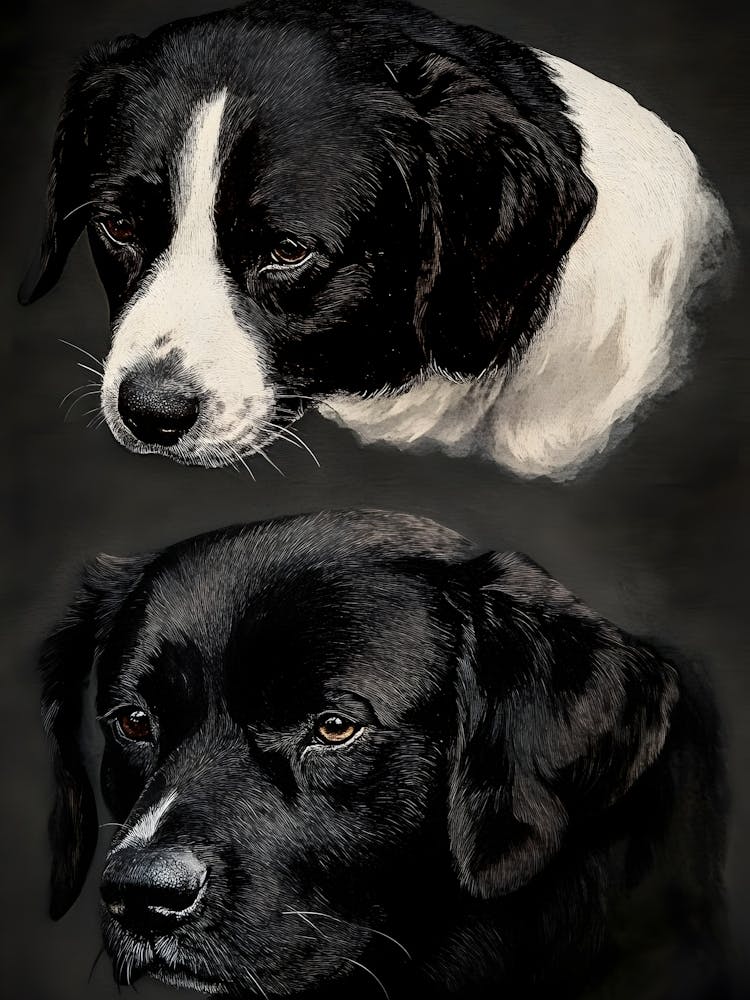 Black And White Dogs