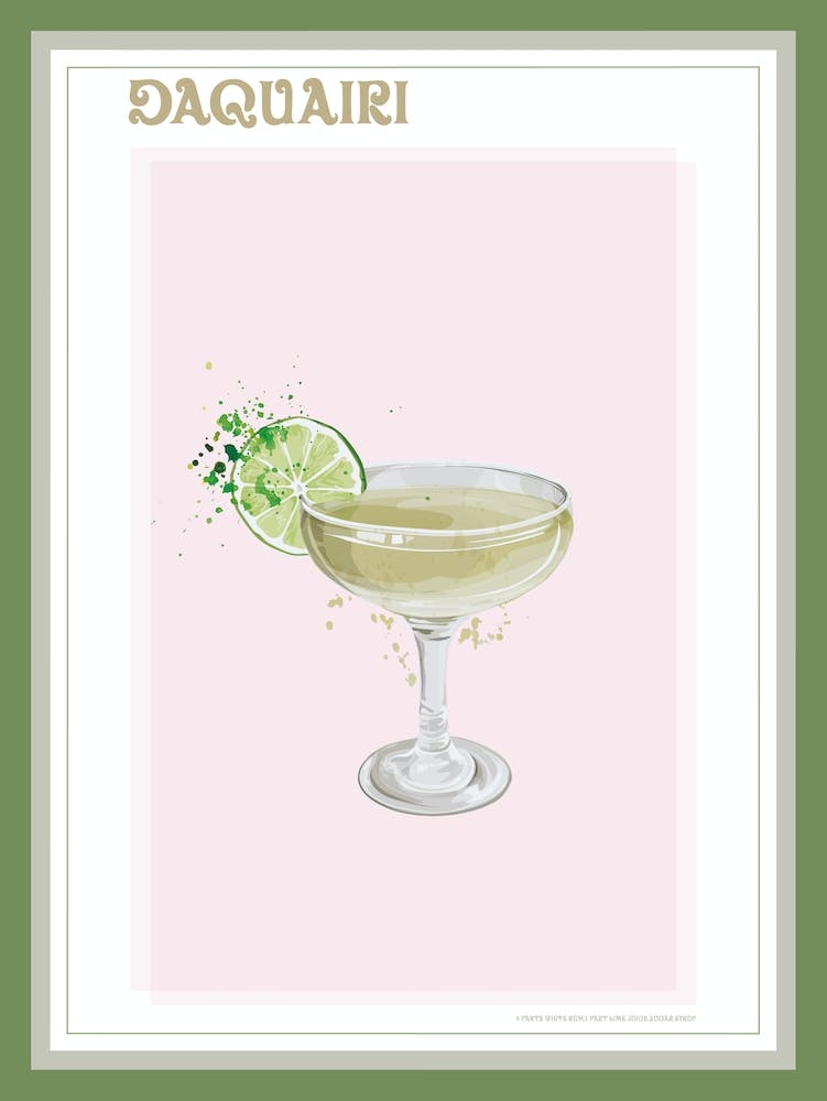 Tequila Splatter Cocktail Print