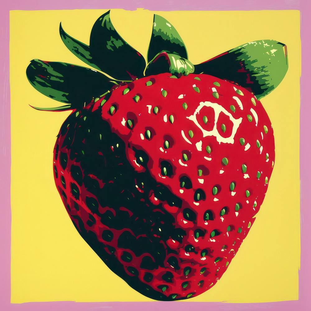 Big Strawberry Pop Art 1