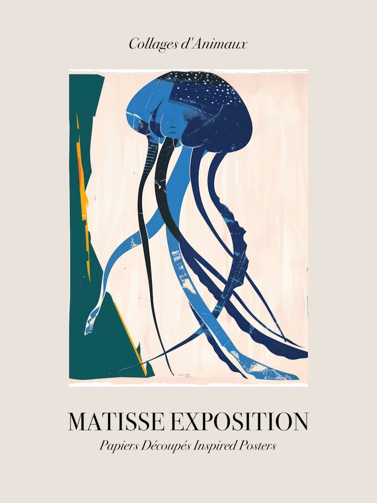 Jellyfish 1 Matisse Inspired Exposition Animals Poster