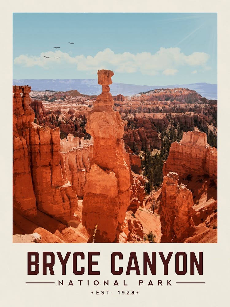 Bryce Canyon Minimalist Travel Poster