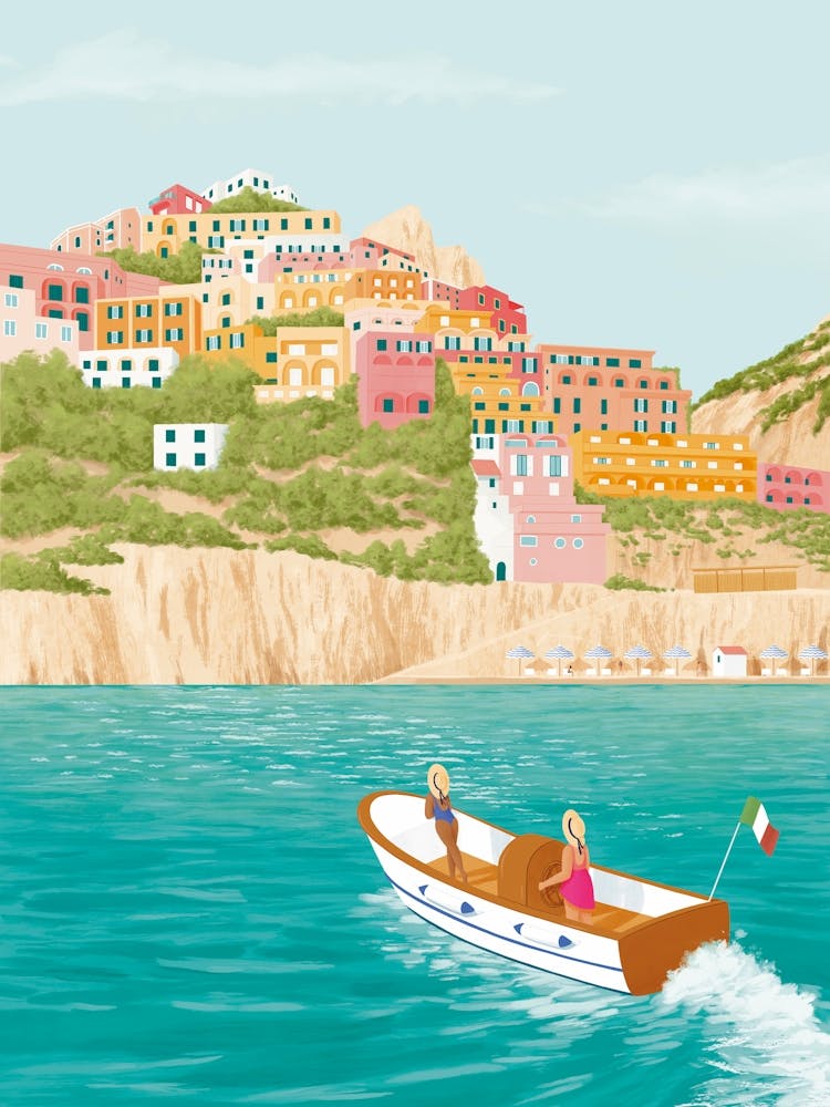 Amalfi Coast Illustration
