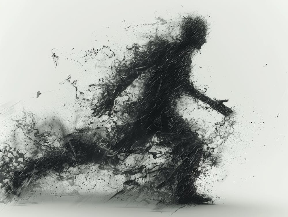 Abstract Man Running