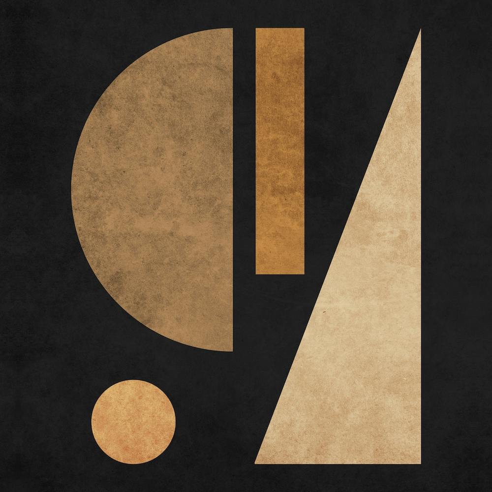 Geometric Harmony Black 2 Square