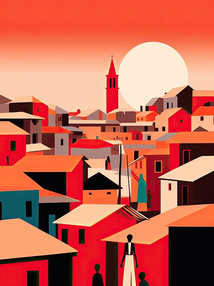 Zanzibar, Tanzania, Bold Outlines 1