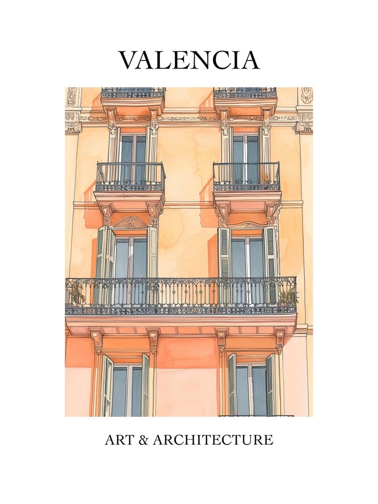 Valencia Travel And Architecture Poster 1