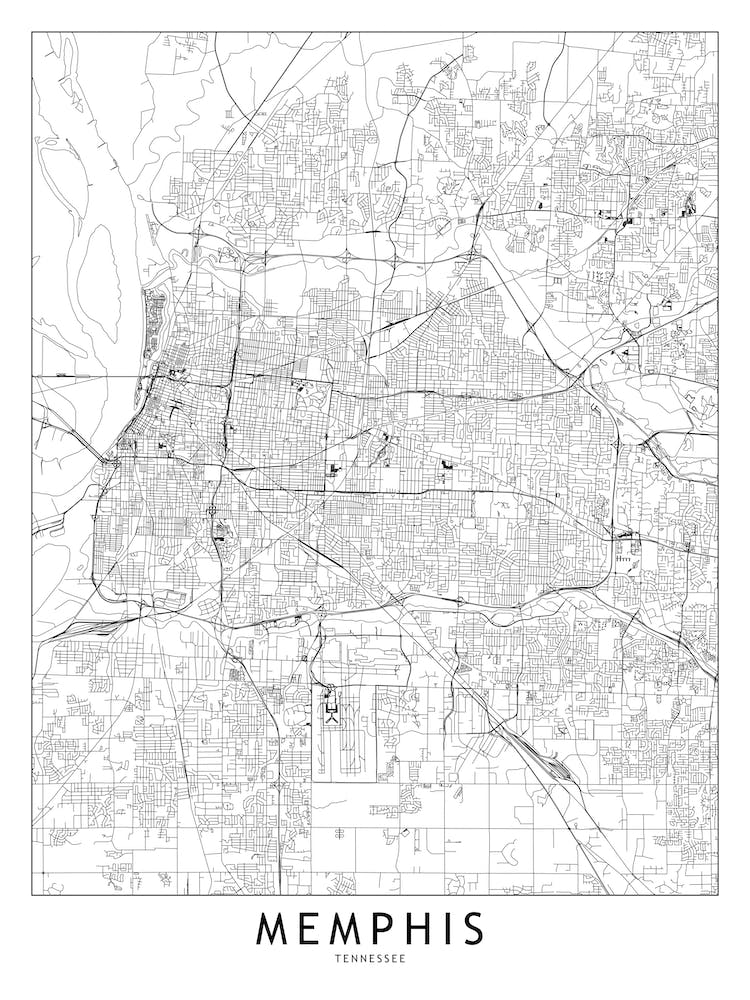 Memphis White Map