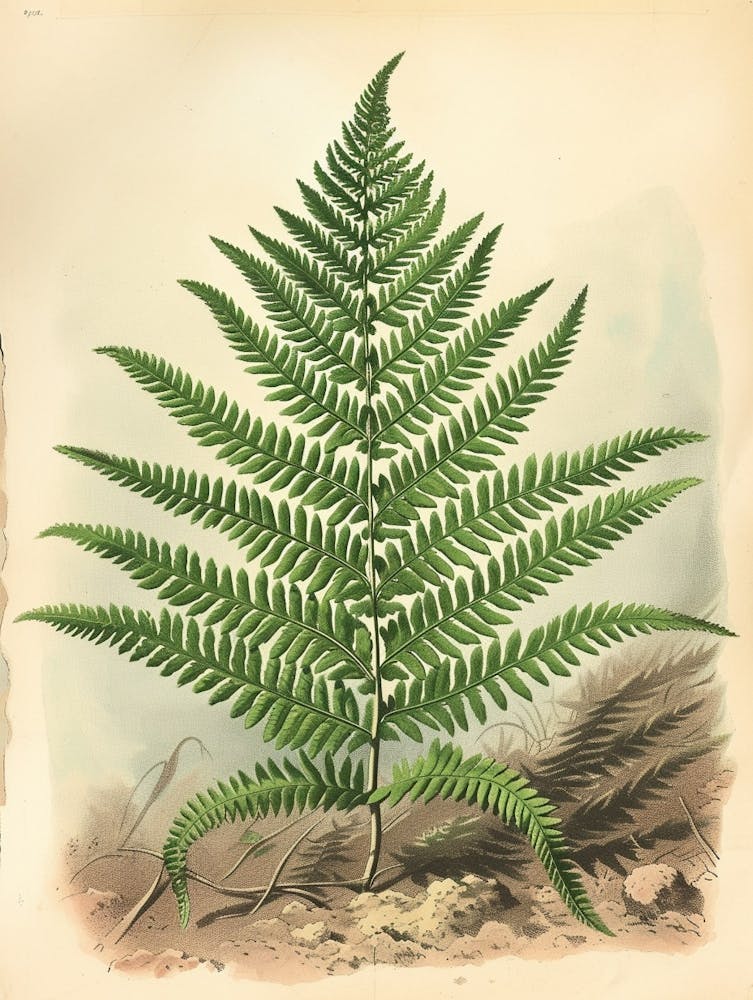 Vintage Illustration Marsh Fern 4
