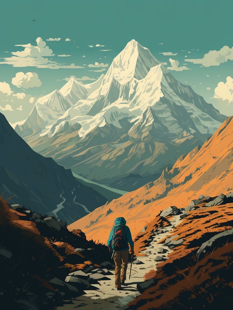 Great Himalaya Trail Nepal 2 Hiking Trail Landscape