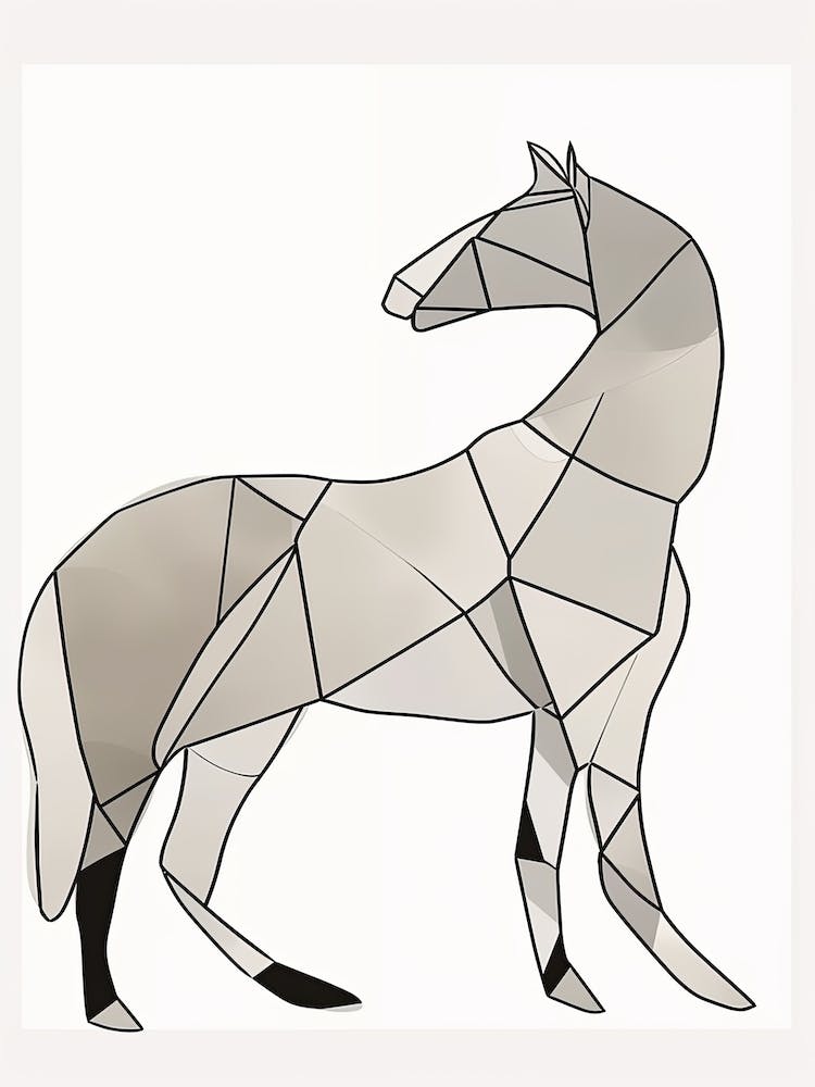 Horse Line Art Abstract 1