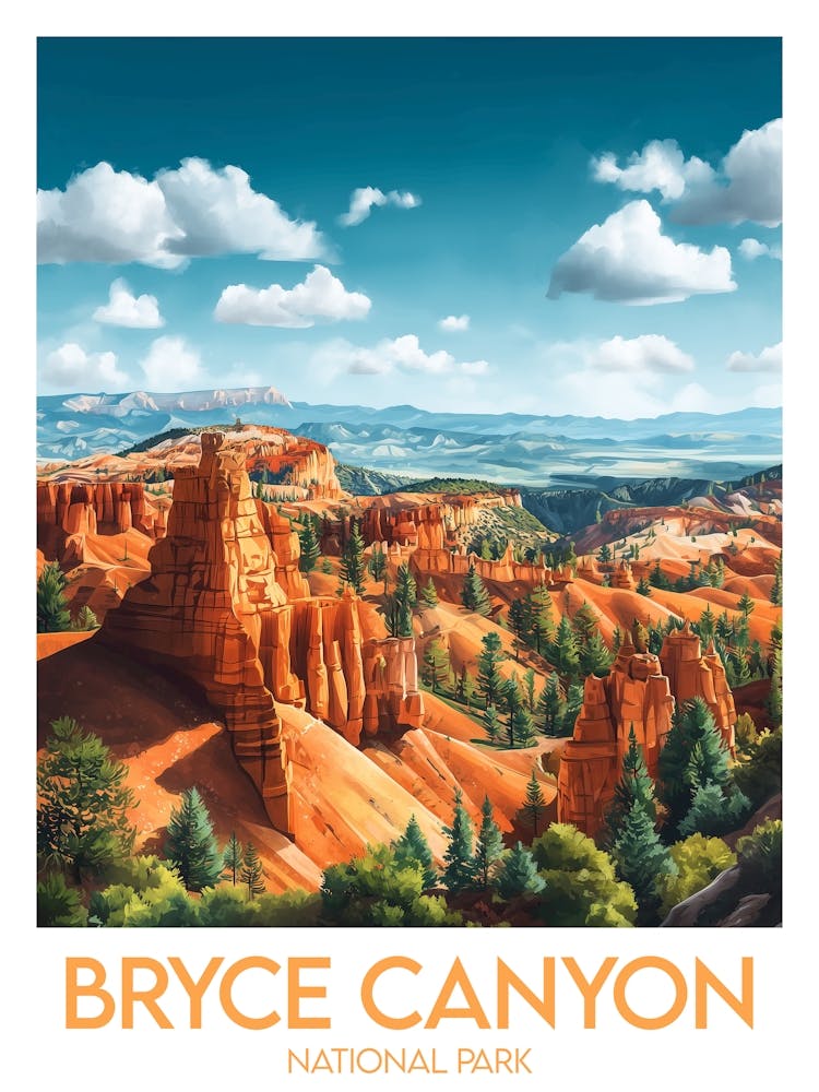 Affiche de voyage Bryce Canyon National Park