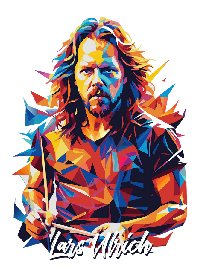 Lars Ulrich Metallica 01 Portrait Music Icon Style WPAP Pop Art