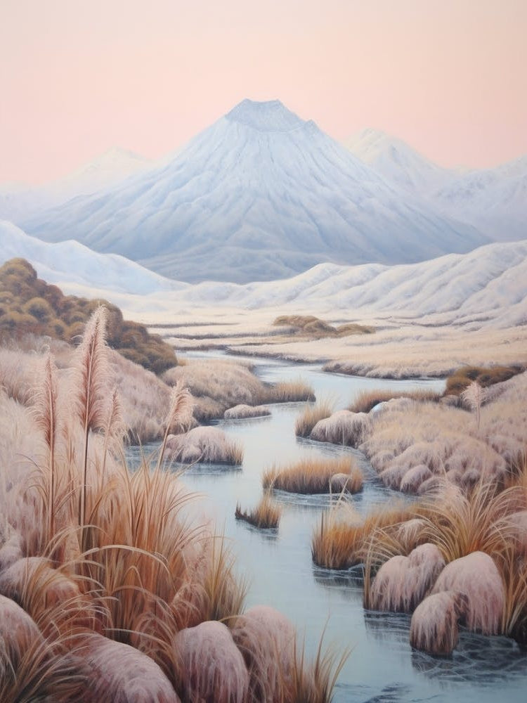 Dreamy Winter Painting Tongariro National Park New Zealand 1