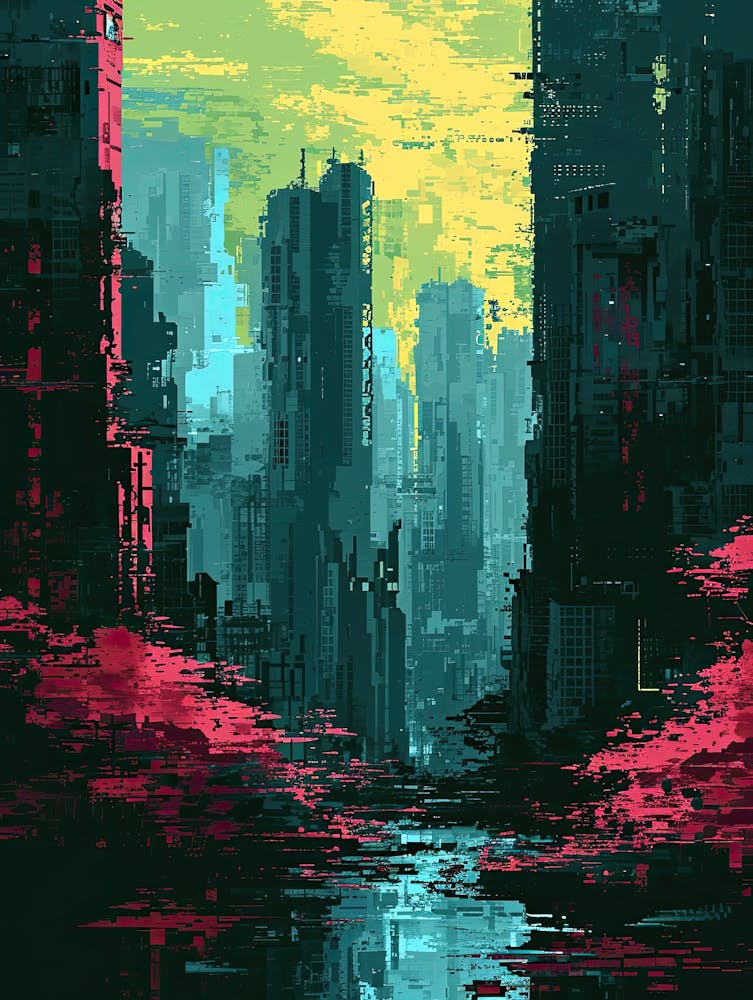 Gepunktete Narzissen | Pixelkunst-Serie