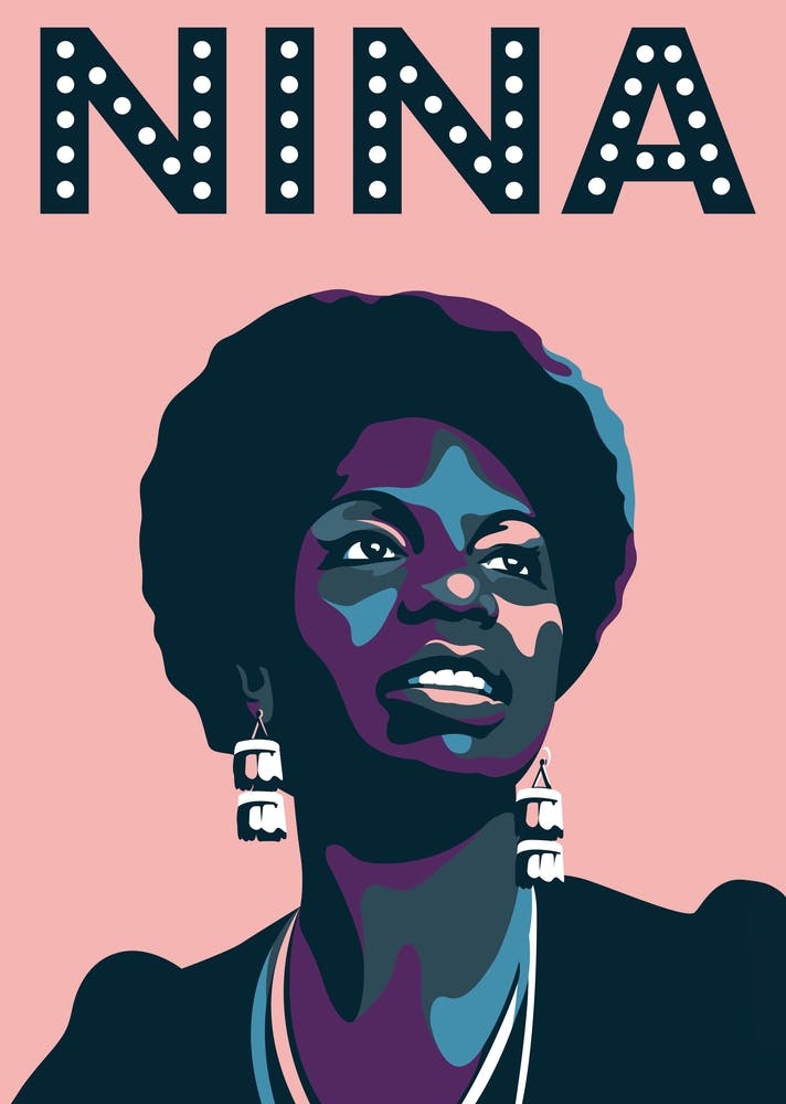 Nina Simone Jazz Icon Pink