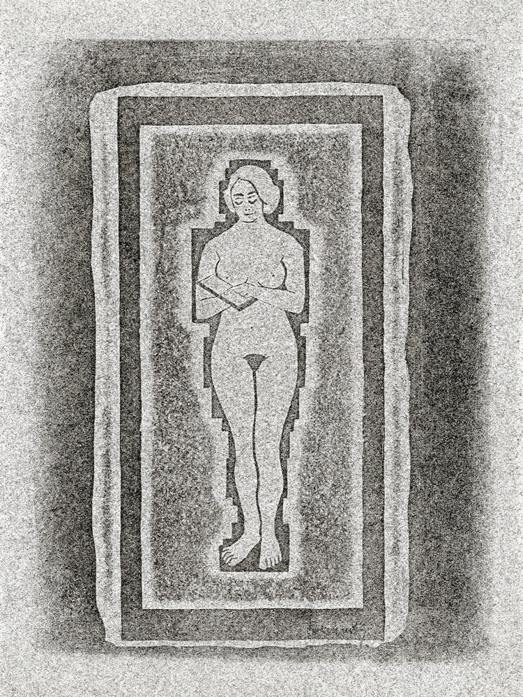 Nude With Book Or Stone Plate In Hand (1924), Samuel Jessurun