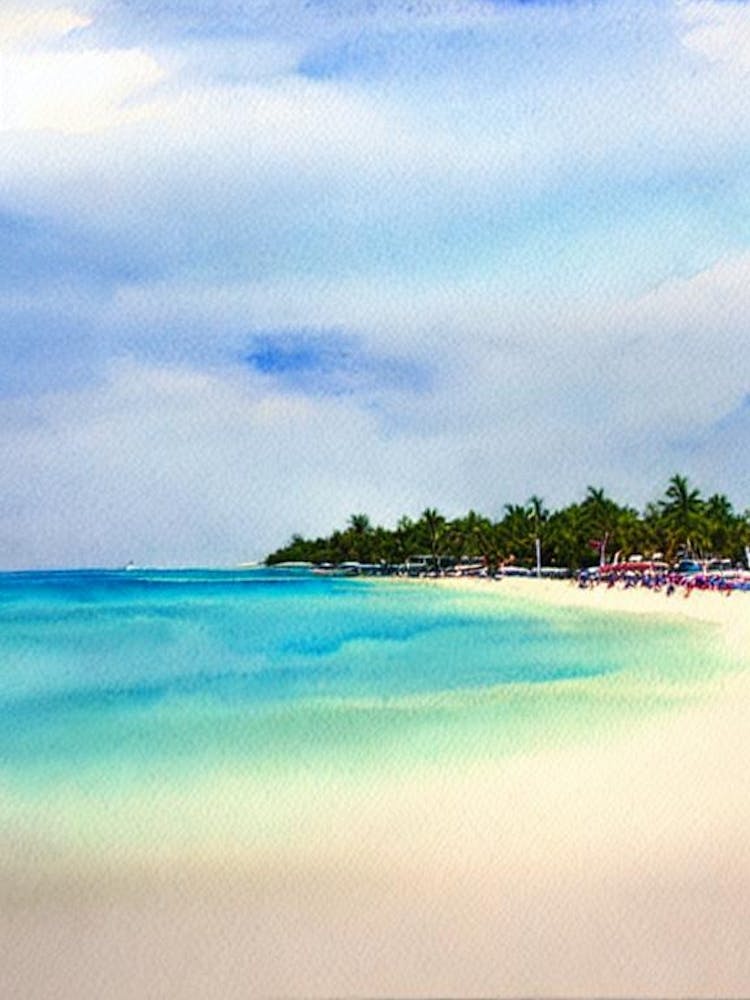 Boracay Beach, Philippines Watercolour