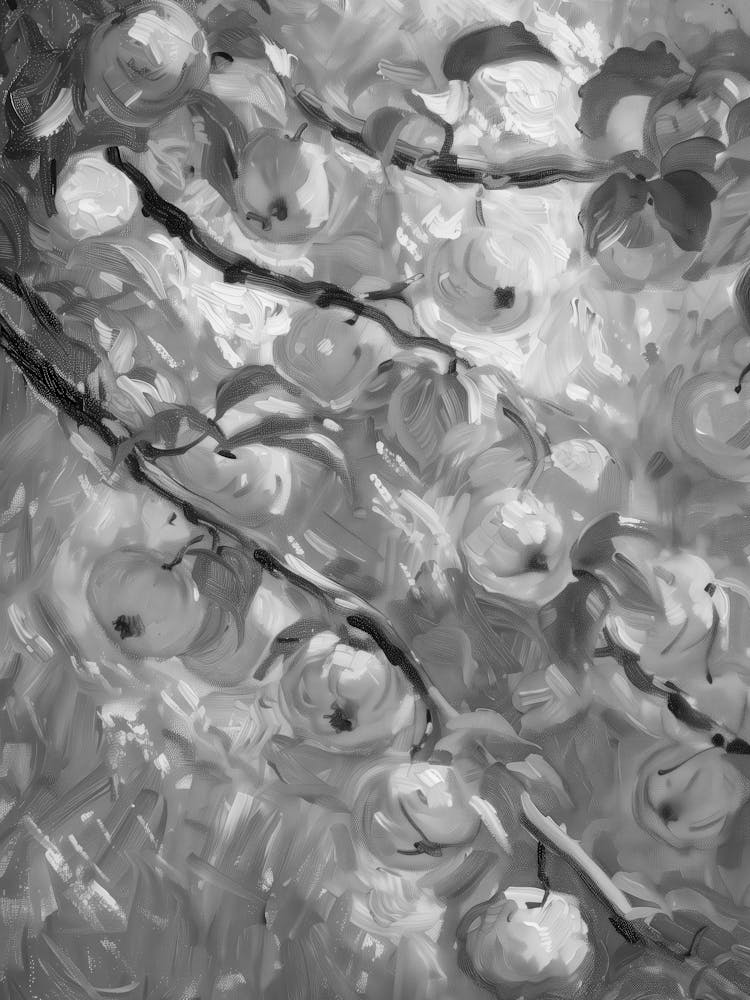 Black And White Cherry Blossoms 3
