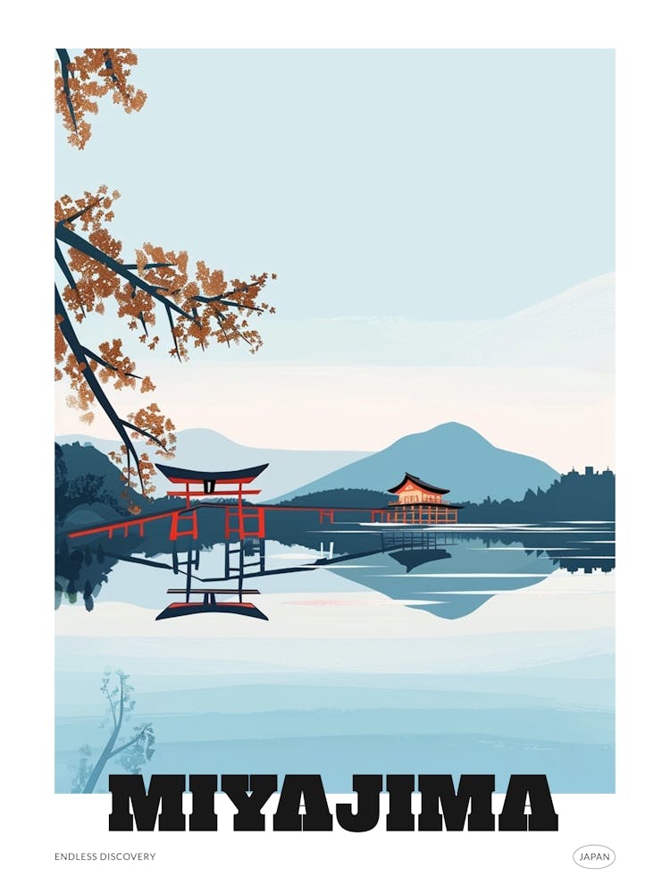 Miyajima Japan 2 Colourful Travel Poster