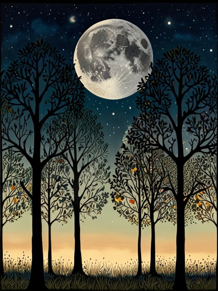 William Morris Moonlight In The Trees 23