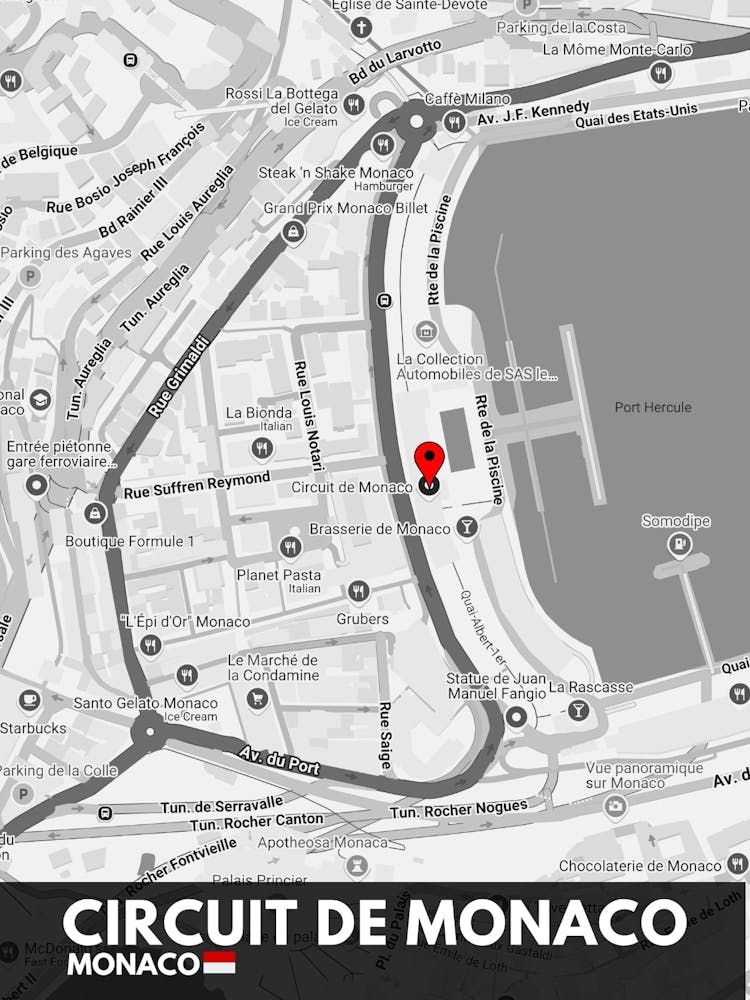 Circuit De Monaco Map