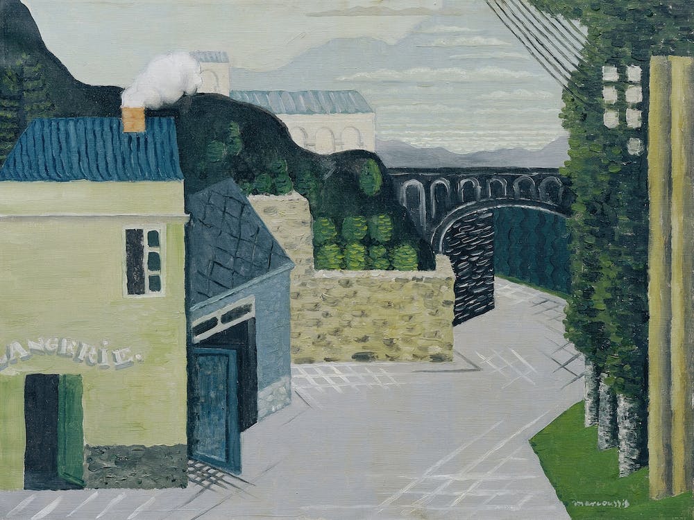Stadt mit Viadukt, Louis Marcoussis
