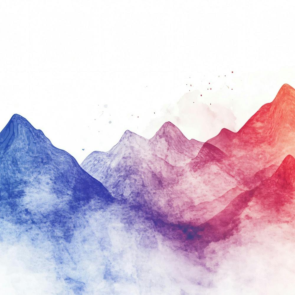 Watercolor Mountains 4