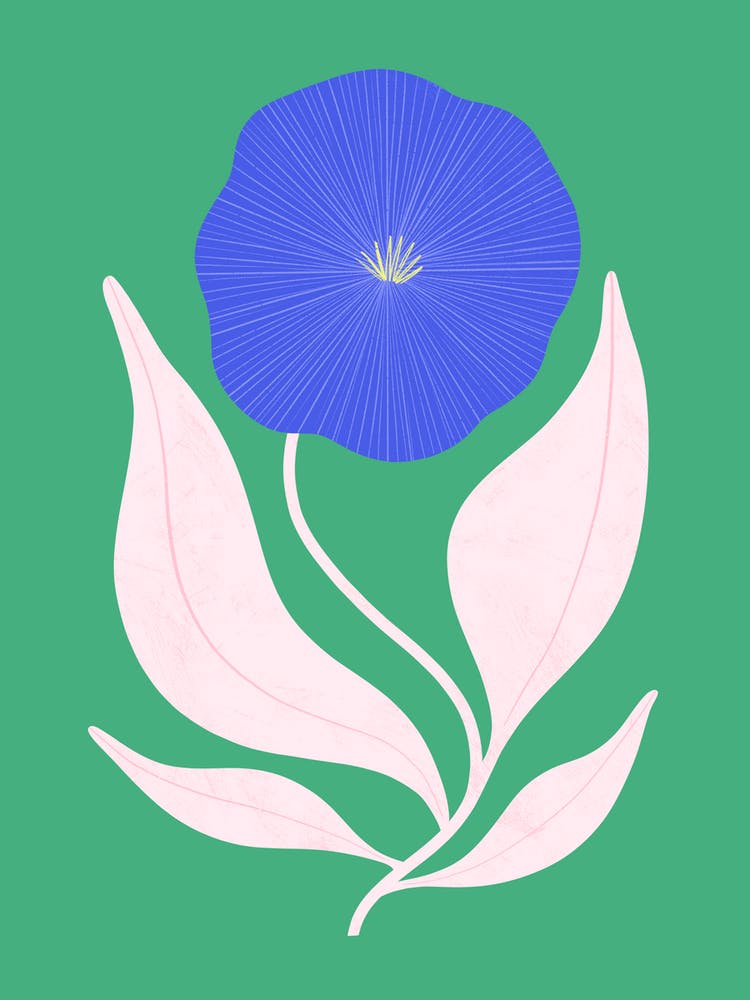 Abstract Blue Flower