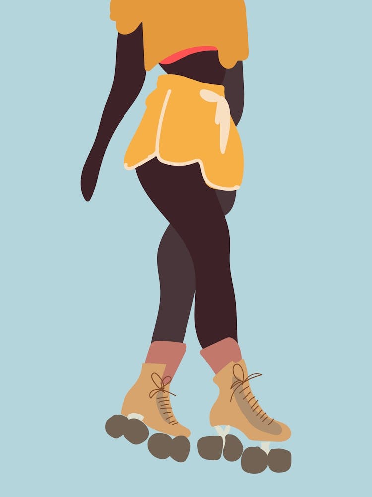 Roller Skate Girl Blue